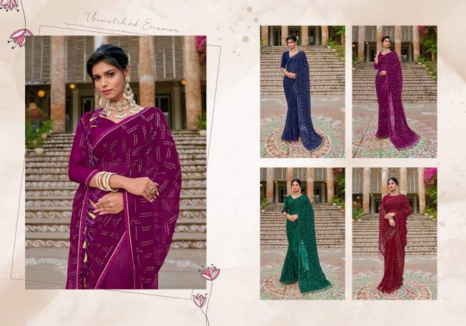 Ynf Dhisya New Fancy Stylish Ethnic Wear Georgette Saree Collection